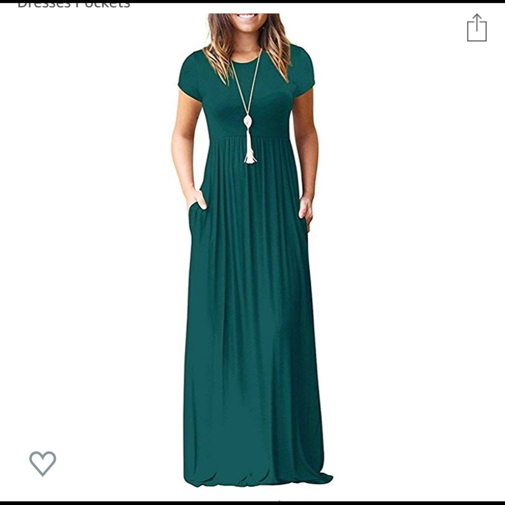 Women’s Short Sleeve Casual Maxi Dress w/ Pockets